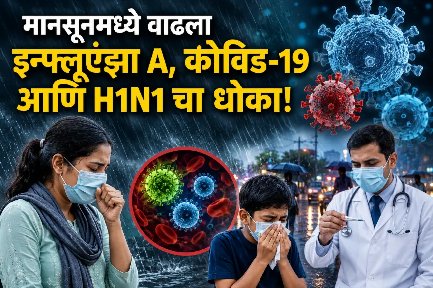 मान्सूनमध्ये इन्फ्लुएंझा A, COVID-19 आणि H1N1 रुग्णांमध्ये वाढ; डॉक्टरांचा सल्ला – घाबरू नका, पण काळजी जरूर घ्या