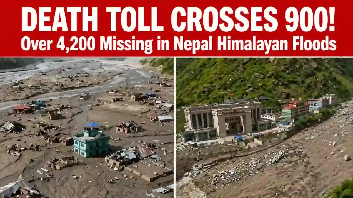 Nepal Flood Death Toll Crosses 900; Over 4,200 Missing Amid Fresh Warnings