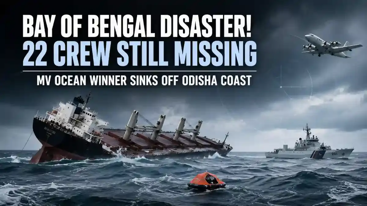 Cargo Ship Sinks Off Odisha Coast: 2 Rescued, 22 Missing