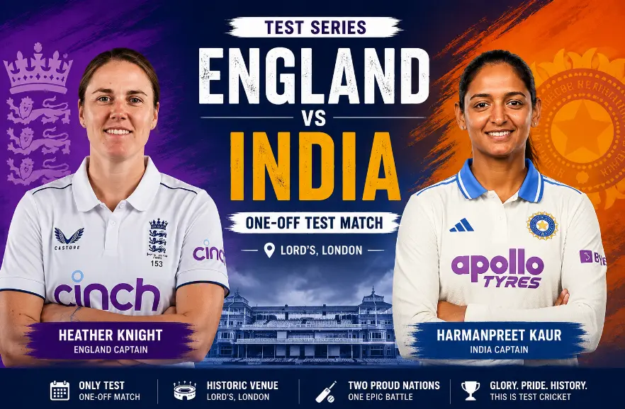 India Women vs England Women Live Score: 1st Test at Lord's - Harmanpreet Kaur in Action