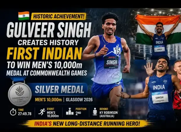 Gulveer Singh Scripts History with CWG 2026 10,000m Silver