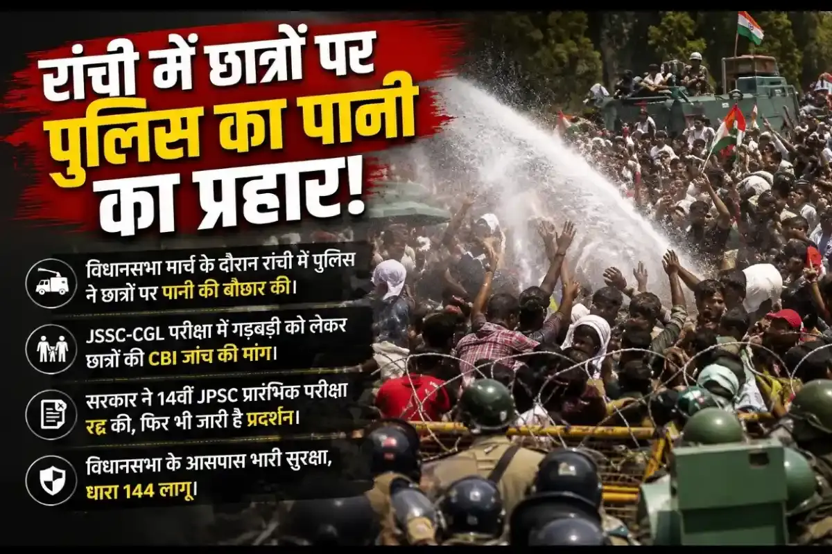 Jharkhand Protest: Police Use Water Cannons in Ranchi