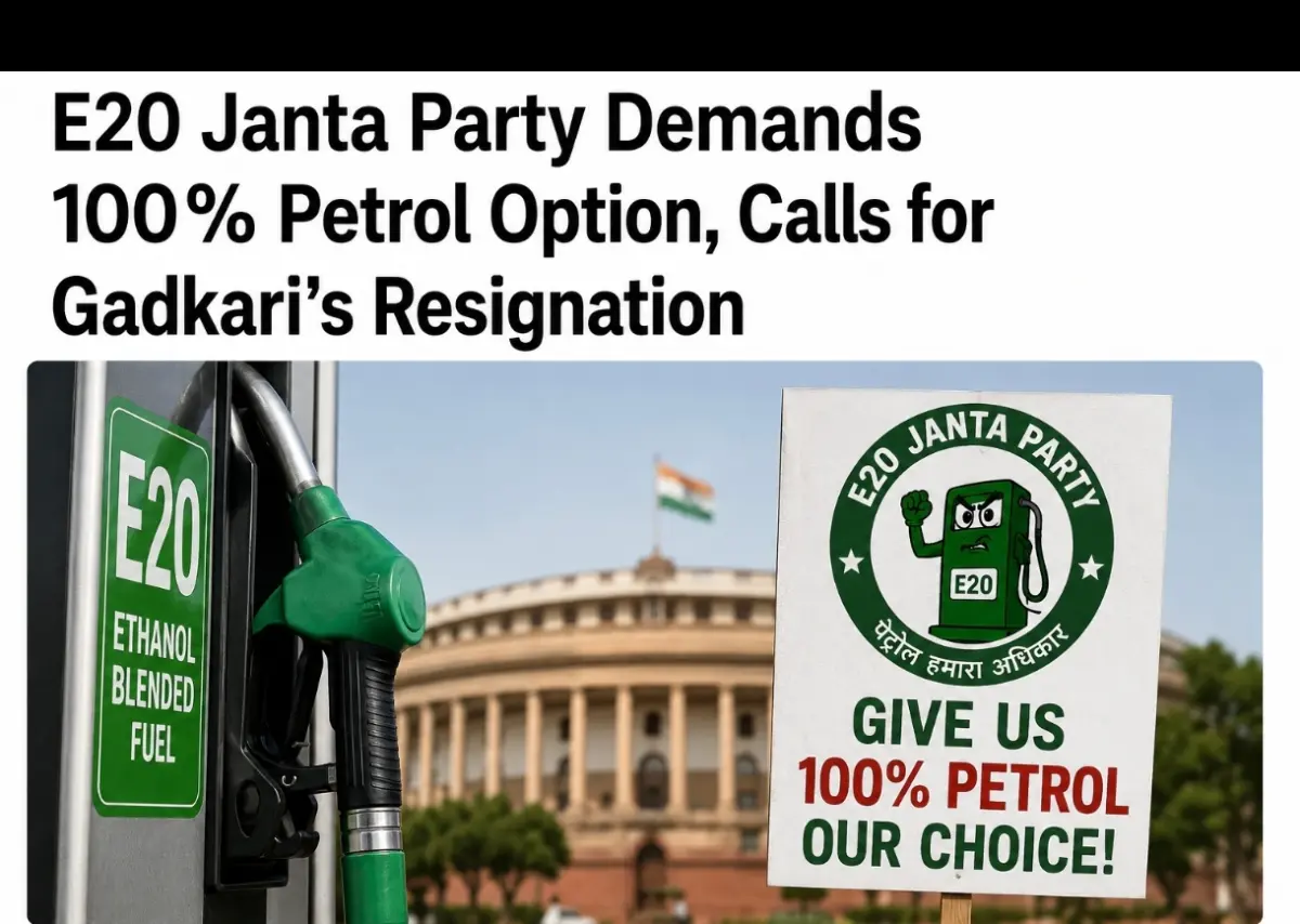 E20 Janta Party: New Online Movement Demands Pure Petrol Choice