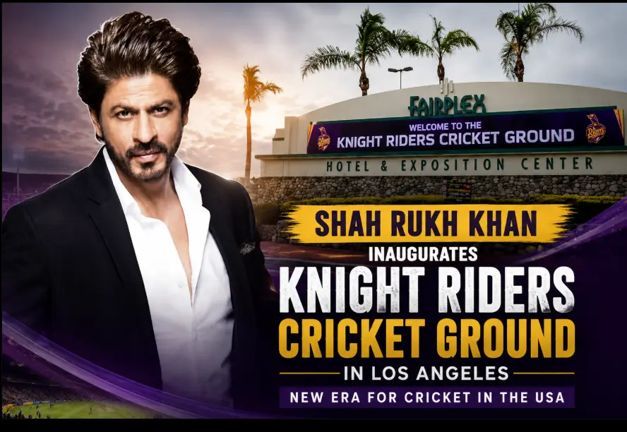 Shah Rukh Khan Inaugurates Knight Riders Cricket Ground in Los Angeles