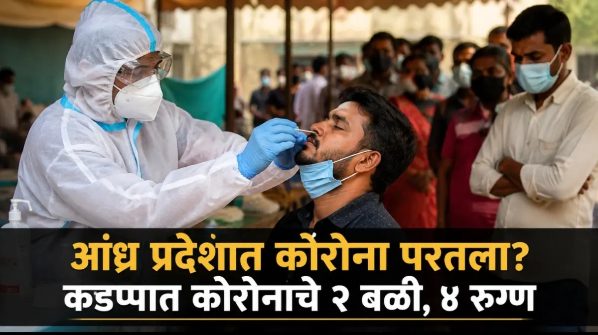 आंध्र प्रदेशच्या कडप्पामध्ये कोविड-१९ मुळे दोघांचा मृत्यू, २०२२ नंतरचे पहिलेच बळी