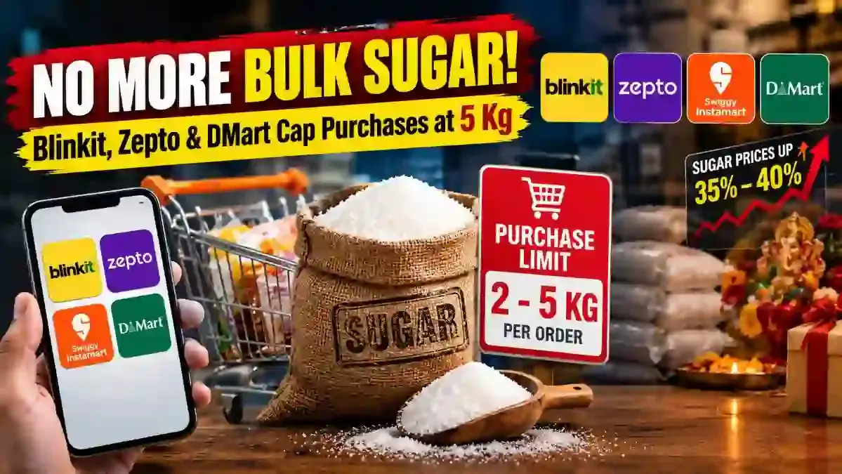 Sugar Rationing Ahead of Festivals: Blinkit, Zepto, Swiggy Cap Purchases