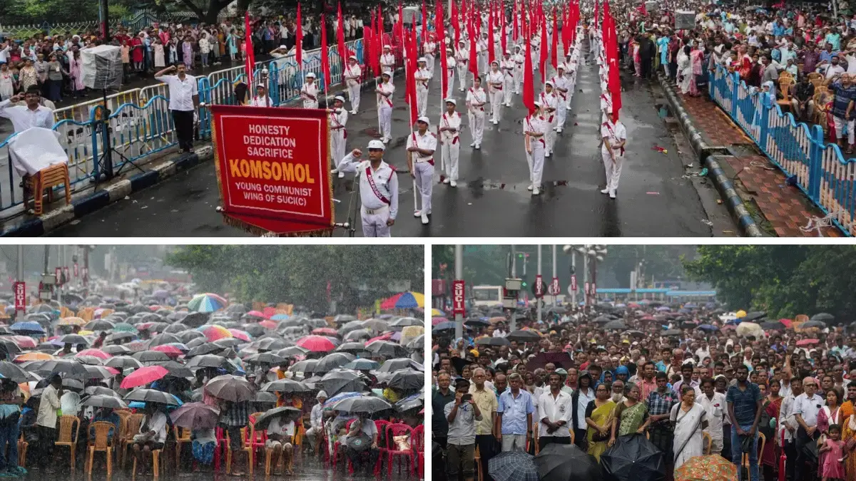 Thousands Brave Heavy Rain in Kolkata to Mark Death Anniversary of SUCI(C) Founder Shibdas Ghosh